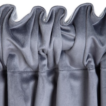 СЕРАЯ БАРХАТНАЯ ШТОРА ТЕМНО-СЕРАЯ ESSENTIALS Homla 140x250