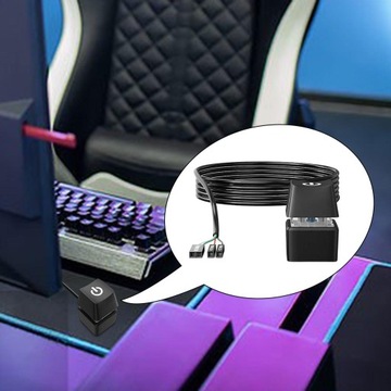 Przełącznik mobilny do komputerów stacjonarnych Komputer stacjonarny Przycisk włączania i wyłączania Przenośny kabel o długości 5 m