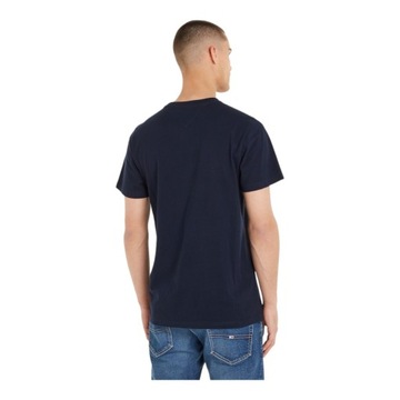 TOMMY HILFIGER KOSZULKA MĘSKA T-SHIRT SLIM ESSENTIAL FLAG GRANATOWA r.L