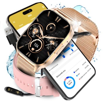 Smartwatch Smart Watch Zegarek Damski ROZMOWY Sport Zdrowie MENU PL AMOLED
