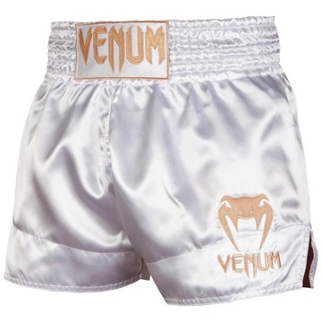 Классические шорты для тайского бокса Venum, белые, XL