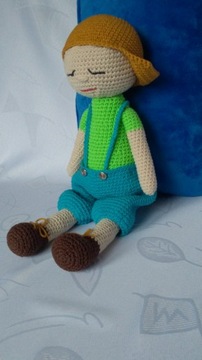 LALKA na szydełku / amigurumi - CHŁOPIEC maskotka