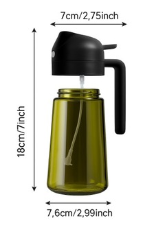 DOZOWNIK DO OLIWY OCTU OLEJU SPRYSKIWACZ NALEWAK TEKAN 470ML SZKLANY