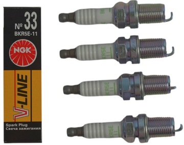 NGK 1662 ŚWIECE ZAPŁONOWE V-LINE VLINE 33 BKR5E-11 4 SZT
