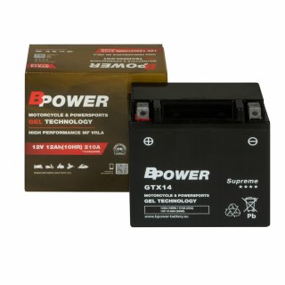 Akumulator Bpower GTX14 (YTX14 Yuasa, YTX14-BS)