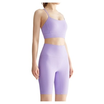 2 шт. Женский костюм для йоги с высокой талией, спортивный бюстгальтер для бега S (36)
