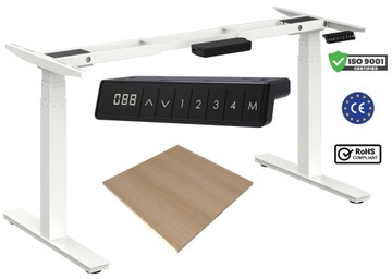 Biurko Elektryczne Gamingowe Blat 180x80 cm DĄB