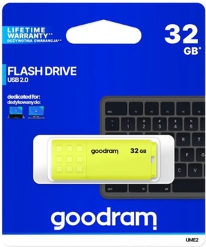 Pendrive GOODRAM 32GB UME2 USB 2.0 Żółty