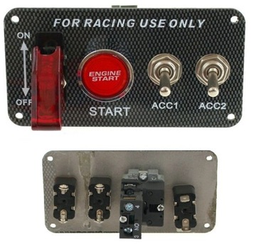 PANEL 2x WŁĄCZNIKI START-STOP KJS STARTER SILNIKA
