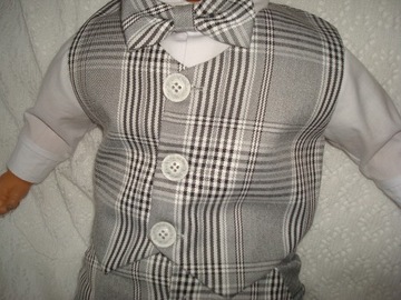 КОМПЛЕКТ ЖИЛЕТ ОДЕЖДЫ /КРЕЩЕНИЕ/СВАДЬБА/ 68