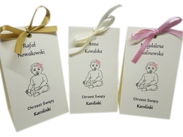 WA17B Podziękowanie + winietka na chrzciny CHRZEST