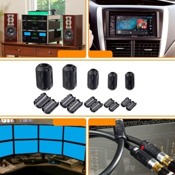 10 шумовых фильтров, светодиодные радиоприемники, шумоподавитель RFI, EMI, 3/5/7/9/13 мм