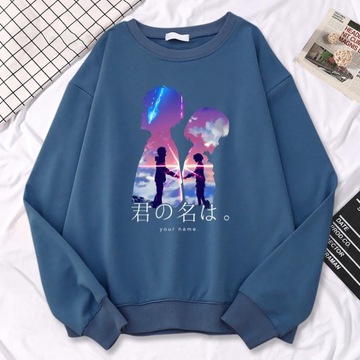 Simple Casual Woman Pullovers Your Name Anime Prin