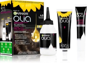GARNIER Olia trwała farba do włosów 4.0 Ciemny brąz