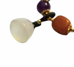 BRANSOLETKA KAMIEŃ NATURALNY JADEIT CHALCEDON AMETYST MAGIA PREZENT