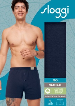 Majtki męskie Luźne BOKSERKI męskie Sloggi Men GO Natural Boxer Short L