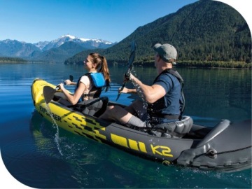 Каяк Explorer K2 2-местный Насос Intex + лопасти 68307 МОДЕЛЬ 2024 г.