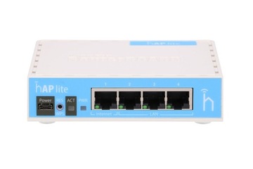 Router WiFi MikroTik hAP lite RB941-2nD 2,4GHz 4x RJ45 100Mb/s