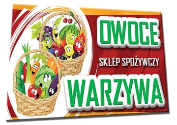 BANER 2x1 OWOCE WARZYWA sklep spożywczy rolnik