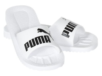 Klapki męskie Puma Purecat 360262-17 buty kąpielowe białe