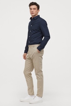 H&M Spodnie chinos Slim fit męskie materiałowe 29