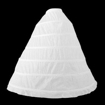 Женская тюлевая нижняя юбка с 6 обручами, свадебные аксессуары, эластичный белый пол