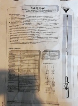 База Procom CXL 70-3LW/h и морская антенна НОВИНКА