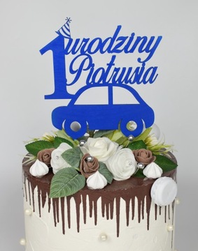 ТОППЕР на тортик на годик, имя ребенка, машина, номер.