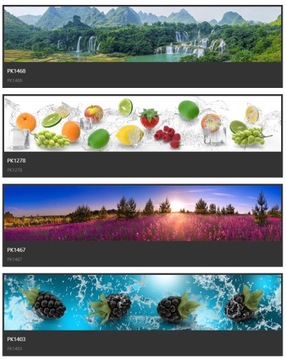 Моющиеся фотообои для кухни 300 см х 60 см.