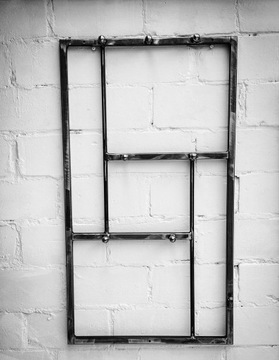 Wieszak loft ścienny metalowy Kunszt 90x50 cm