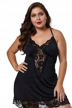 PLUS SIZE KORONKA KOSZULA NOCNA BIELIZNA EROTYCZNA