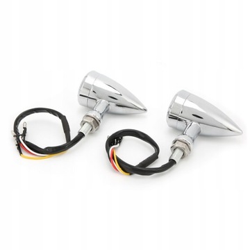 2 szt. Motocykl LED Turn Signal Lamp Retro Żółte