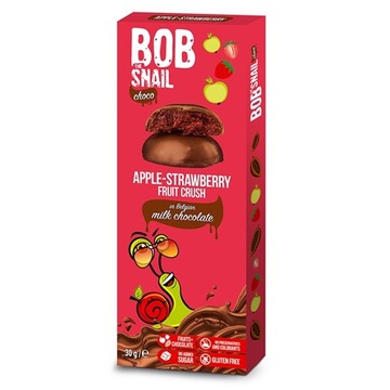 BOB SNAIL TRUSKAWKA JABŁKO W MLECZNEJ CZEKOLADZIE