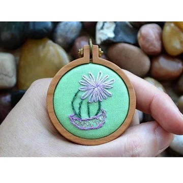10 Mini tamborki Drewniany Cross Stitch Hoop DIY