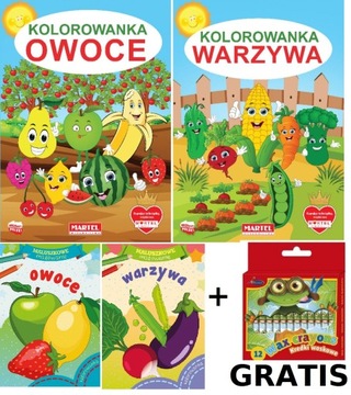 ZESTAW KSIĄŻECZEK DO KOLOROWANIA OWOCE