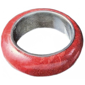 VERSIL - obrączka pierścionek koral SREBRO 925
