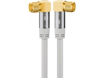 Kabel antenowy SAT (typ 135 dB), poczwórne ekranowanie 2m biały Goobay