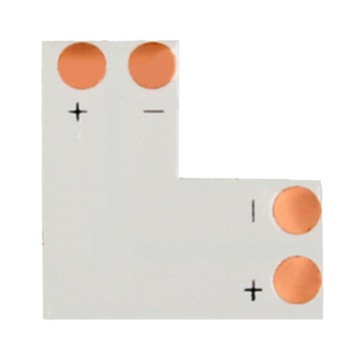 ZŁĄCZKA KĄTOWA DO TAŚM LED 10mm TAŚMA-TAŚMA 2 PIN