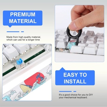 4 шт. шикарные колпачки для клавиатуры, компьютерные наклейки, наборы колпачков, прочные