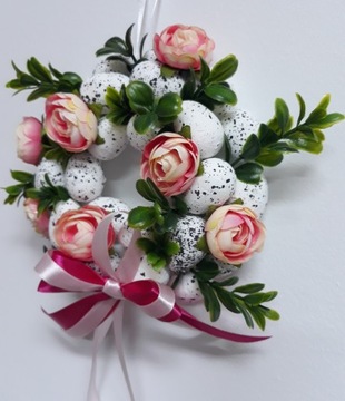 Wianek Wielkanocny stroik wieniec jajka