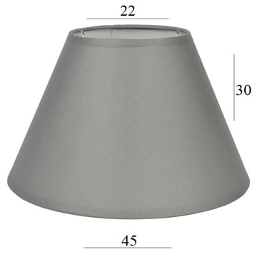 Szary abażur do lampy podłogowej 8S szary 45/30 abażur do lampy stojącej
