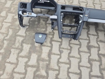 DESKA KONZOLA ULOŽENÍ AIRBAG KOMPLET SKODA OCTAVIA II 2 ORIGINÁLNÍ EVROPA