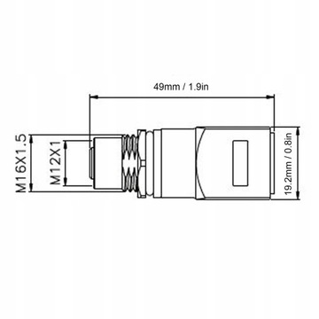 Патч-кабель с разъемом M12 RJ45, экранированный кабель