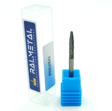 Frez VHM Pilnik Obrotowy Stożek Zaokrąglony D3 x 16 x 38 mm - 60 HRC