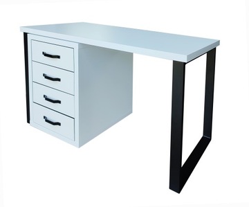 Biurko SARA LOFT 100 cm nogi metal, kontenerek 4SZ