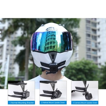 Держатель мотоциклетного шлема для GoPro Hero 12 11 MINI 10 9 8 7 6 5 ЧЕРНЫЙ 4 3+