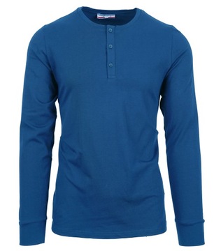 BLUZKA MĘSKA BAWEŁNIANA LONGSLEEVE NA DŁUGI RĘKAW CIENKA GUZIKI TURECKA 2XL