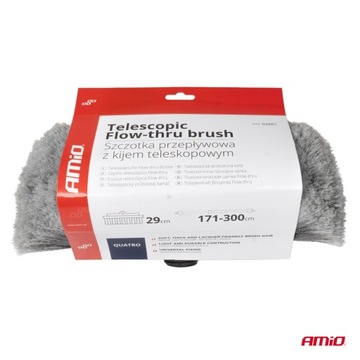 Проточная щетка с телескопической палкой 171-300см для мойки автомобилей AMIO