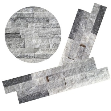 Kamień Dekoracyjny Naturalny Elewacyjny Estetyczny Silver Grey Small 0,44