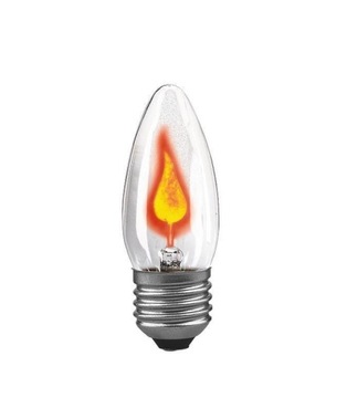Źródło światła dekoracyjne LED Płomyk 3W E27 1lm 95mm 230V przeźroczysta